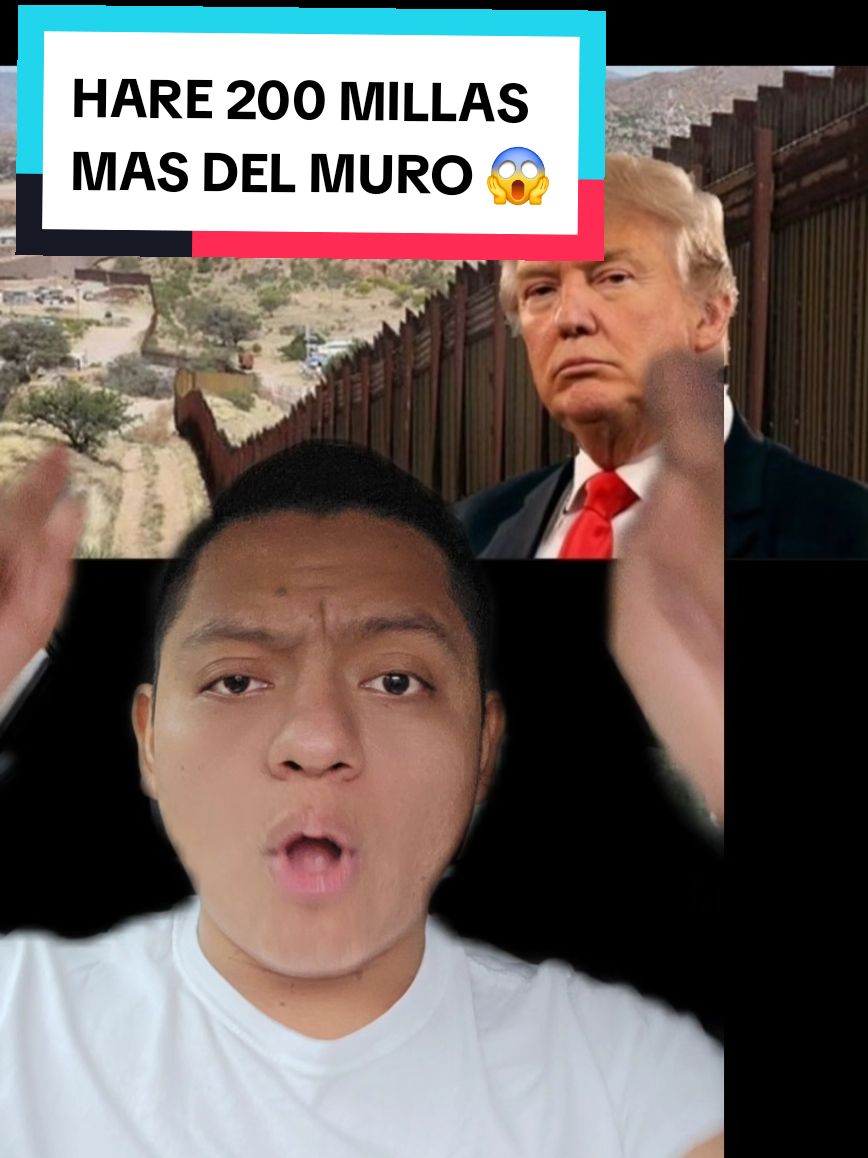 Donald Trump construira más de 200 millas del muro Fronterizo que divide México y Estados Unidos. #trump #muro #mexico #estadosunidos #USA #frontera #construction #inmigrantes #ultimahora #noticias #news #tiktoker #longervideos 