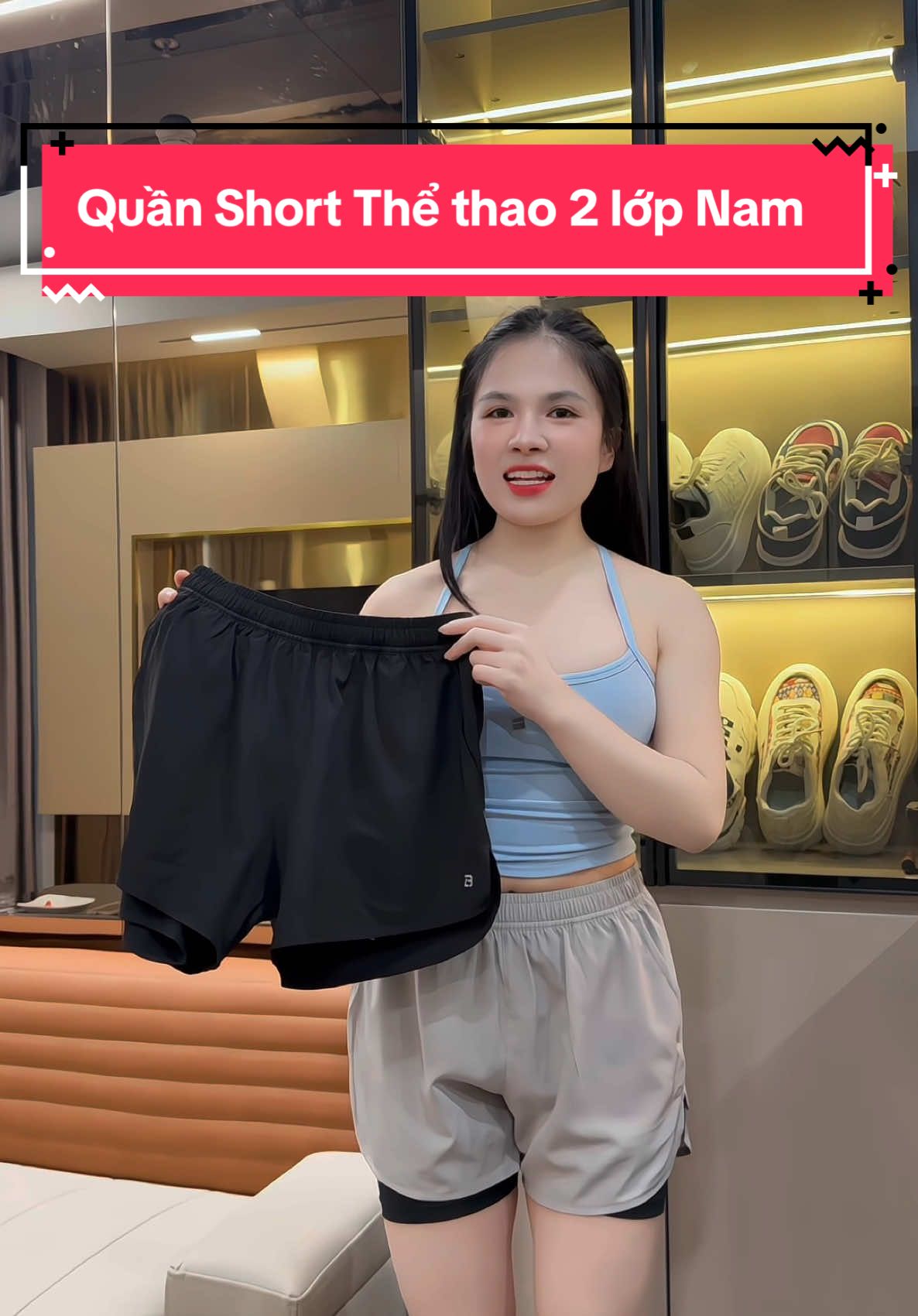 Quần Short Thể thao 2 lớp Nam 