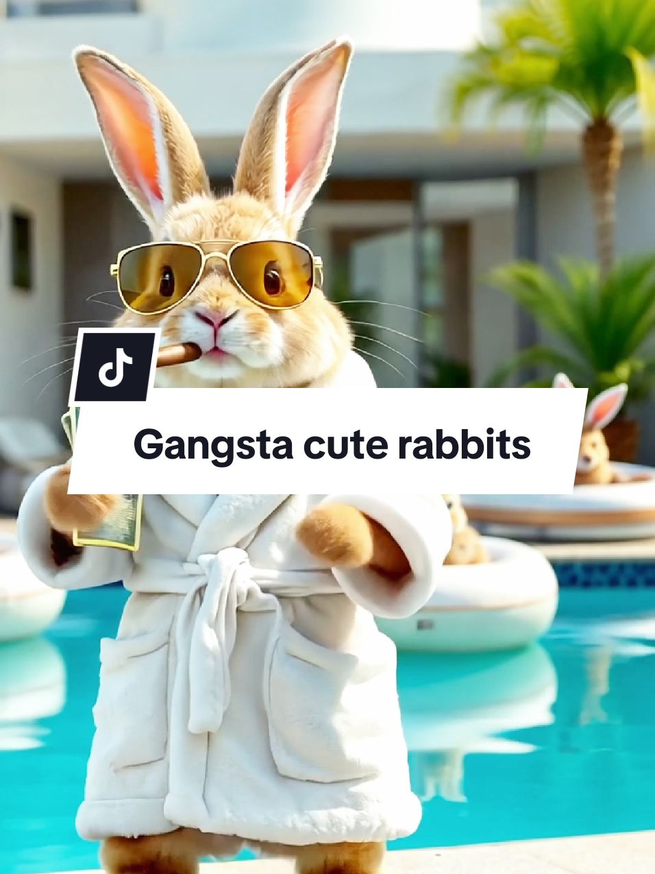 Gangsta cute rabbits dancing #cuterabbit #dancinganimals #gangstasparadise 