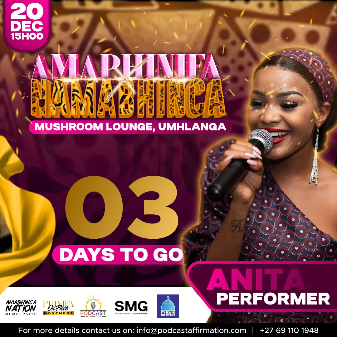 Amabhinca and Amaphinifa are coming to you with an explosive collaboration. In 3 days we magnify culture at the well known Mushroom Lounge, Umhlanga are you ready??!, #2025Vision #GodokuWethu #Hambakhaya #Amaphinifa #Amabhinca