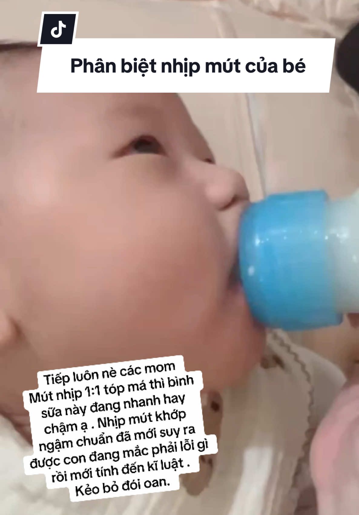 Các mom nhìn và phân biệt được nhịp mút của bé nhà mình chưa ạ #rensuachocon #embedangyeu #mevabe #xh #memycuanep 