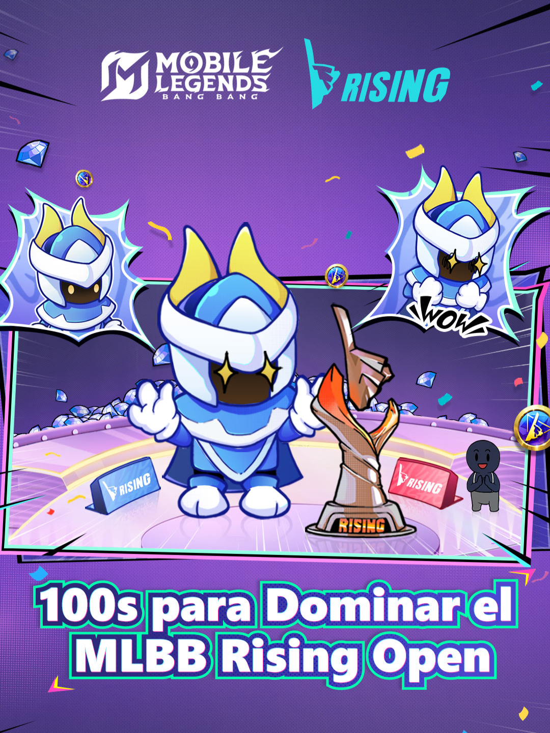 ¡El nuevo parche - Luz sin Igual está por llegar, y el MLBB Rising Open se lanzará oficialmente el 20/12! El MLBB Rising Open tiene una baja barrera de entrada, métodos de participación simples y mecanismos flexibles - ¡abierto para todos! ¡Participa activamente para ganar valiosas recompensas y honores! En las etapas posteriores, podrás unirte a miembros de equipos de esports en un emocionante viaje para convertirte en jugador profesional, avanzando paso a paso, superándote a ti mismo y ¡potencialmente convirtiéndote en una estrella nacional de esports! #MLBBRisingOpen #PeerlessLight #NewPatch #MobileLegendsbangbang