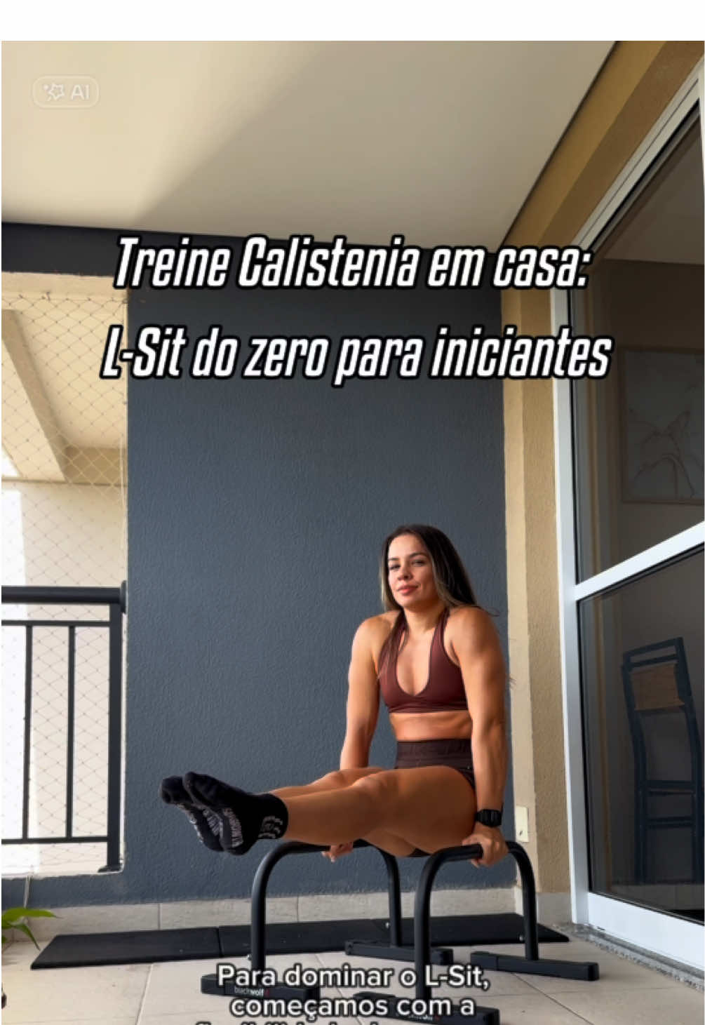Gostou das dicas para LSit? Me segue para mais 🔥🔥 #calistenia #calisthenics #treinoemcasa #homeworkout #calisteniafeminina #calisthenicsworkout #mulheresnacalistenia #core #coreworkout #lsit 