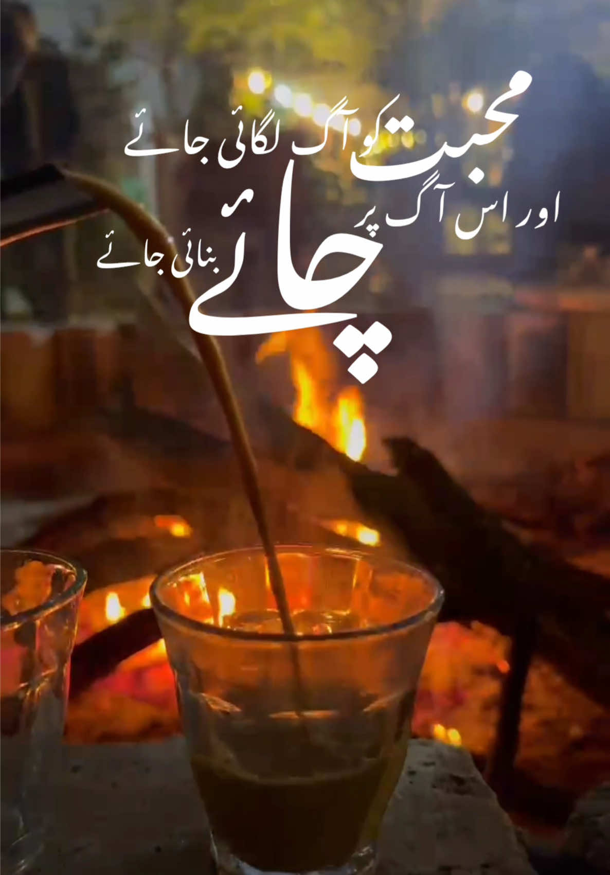 محبت یا چائے ؟ #sirfchai #chai #chailovers #islamabad #pakistan #bonfire #cup #trending 