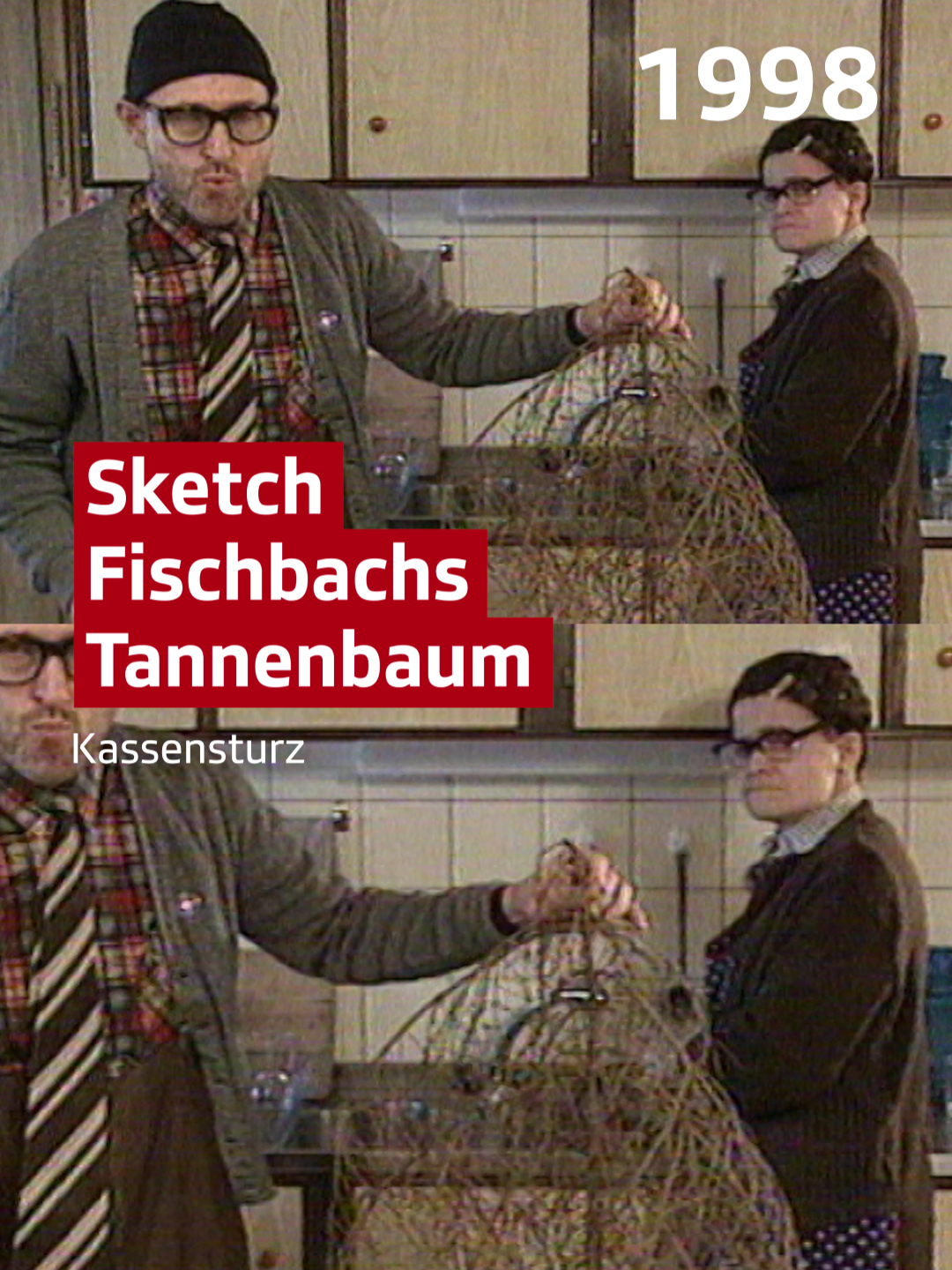 Kein Schadenersatz für den verdorrten Weihnachtsbaum - Ehepaar Fischbach findets gar nicht lustig😖😁😂 Quelle: Kassensturz vom 22.12.1998 #SRFArchiv #weihnachten #2000er #lustig #sketch