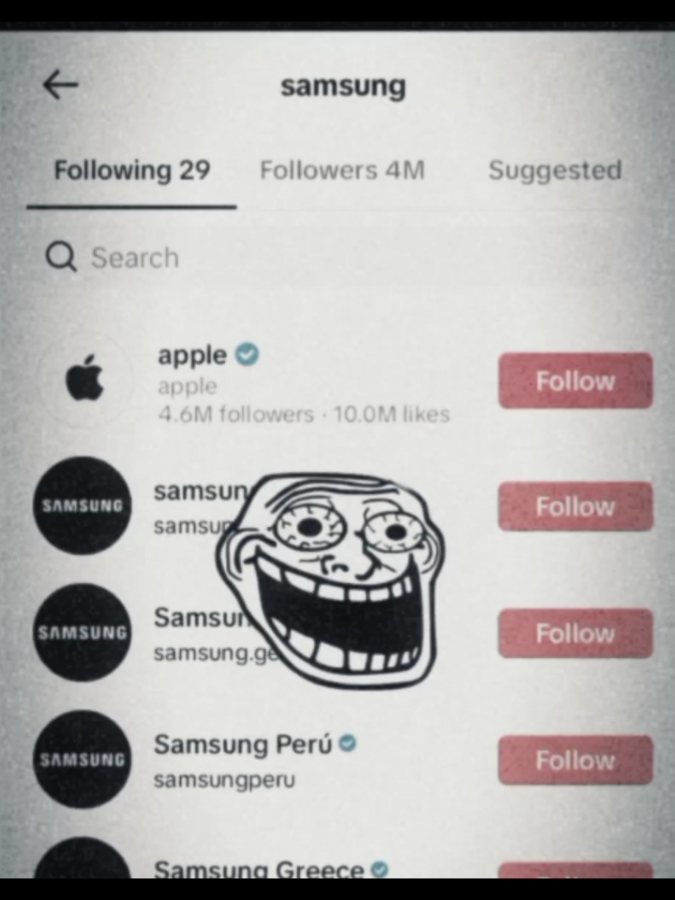 samsung has followed apple 😱 #trollface #edit #samsung #apple #tiktok #viral #fyp 