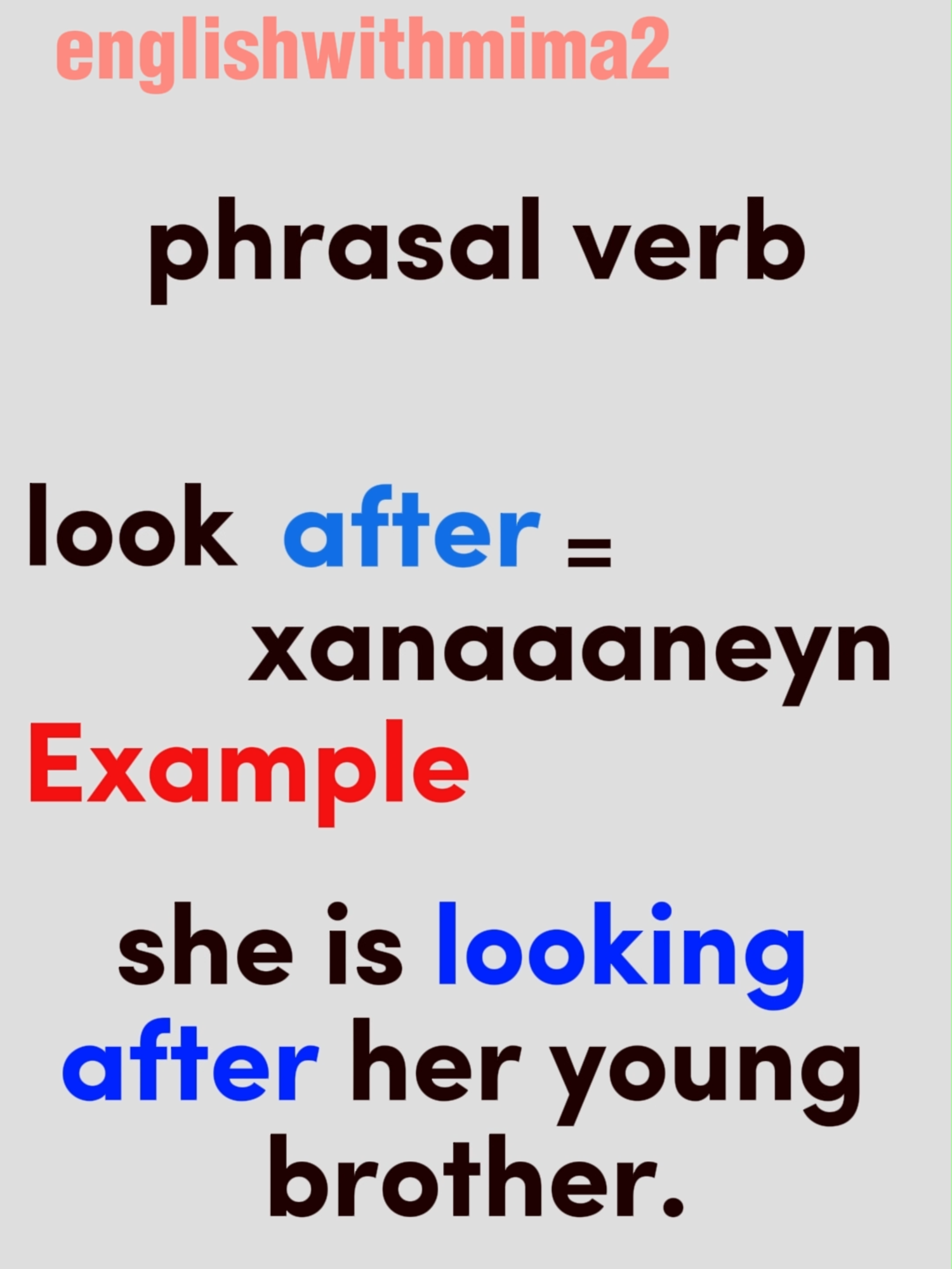 #phrasalverbs📚 #englishwithmima2 #englishtosomali #languagelearning #englishsomali