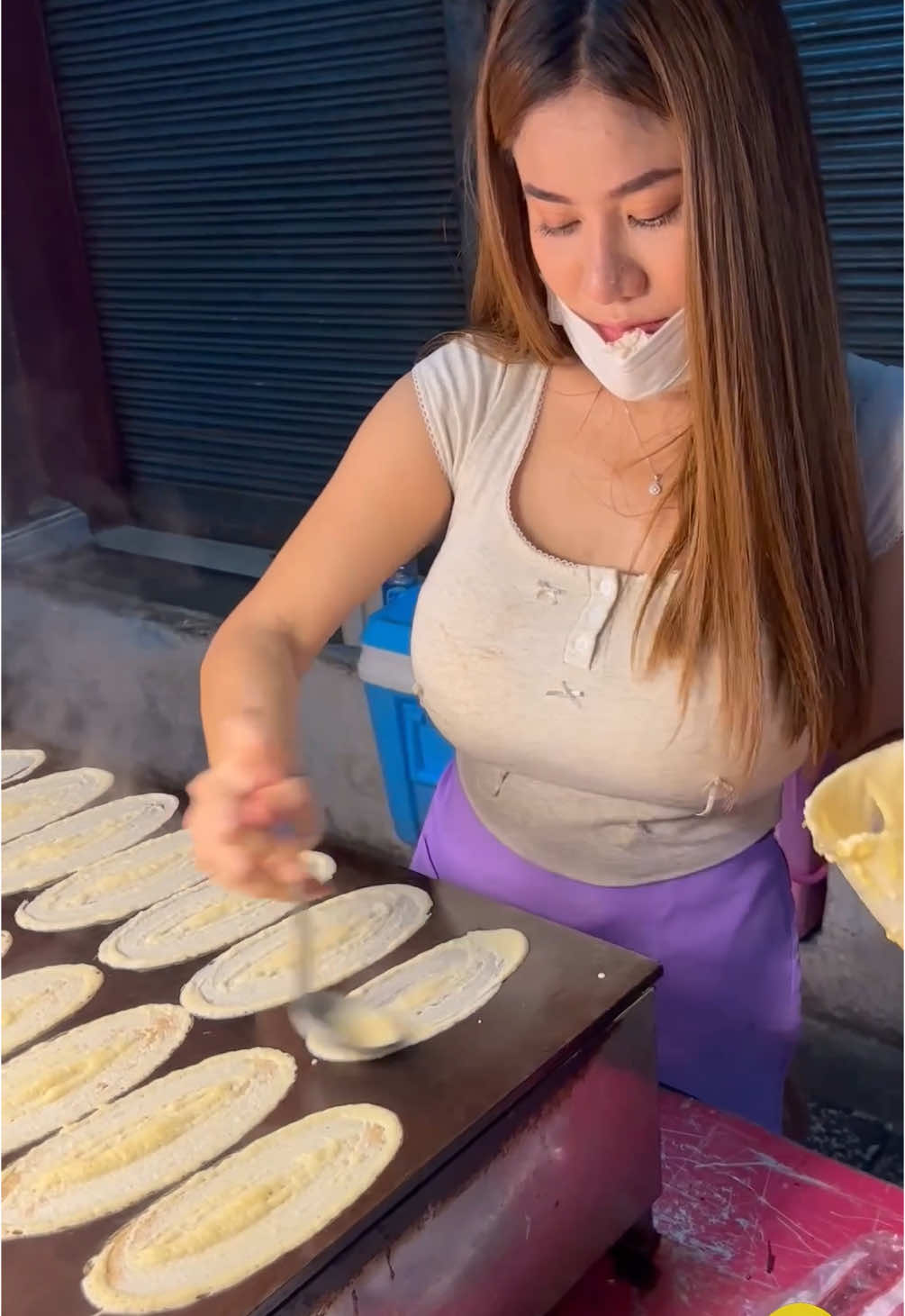 Beautiful Tokyo Butter Pancake | โตเกียว เนย นม นึบ #foodvendor #streetfood #thaigirl #thailadies #thaiwomen #thaistreetvendor #แม่ค้าในประเทศไทย #โตเกียวเนยนมนึบ @น้ำหอมติดรถยน์ Premium 