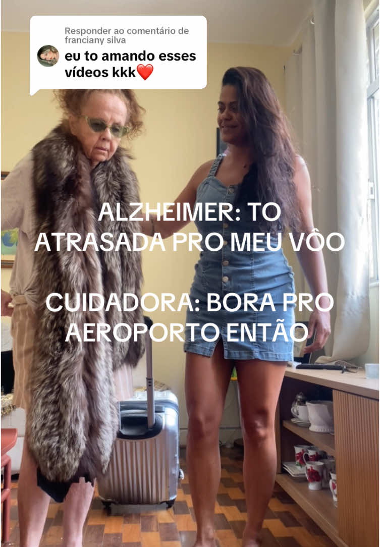 Respondendo a @franciany silva  BORA ENTÃO 🛩️#alzheimer #demencia #cuidadora #idosos #humor 