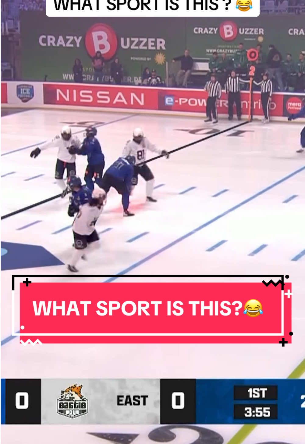 They really making the most random sports these days 😅 #hockey #football #hockeytiktoks #hockeytok #icefootball #hockeytiktok 