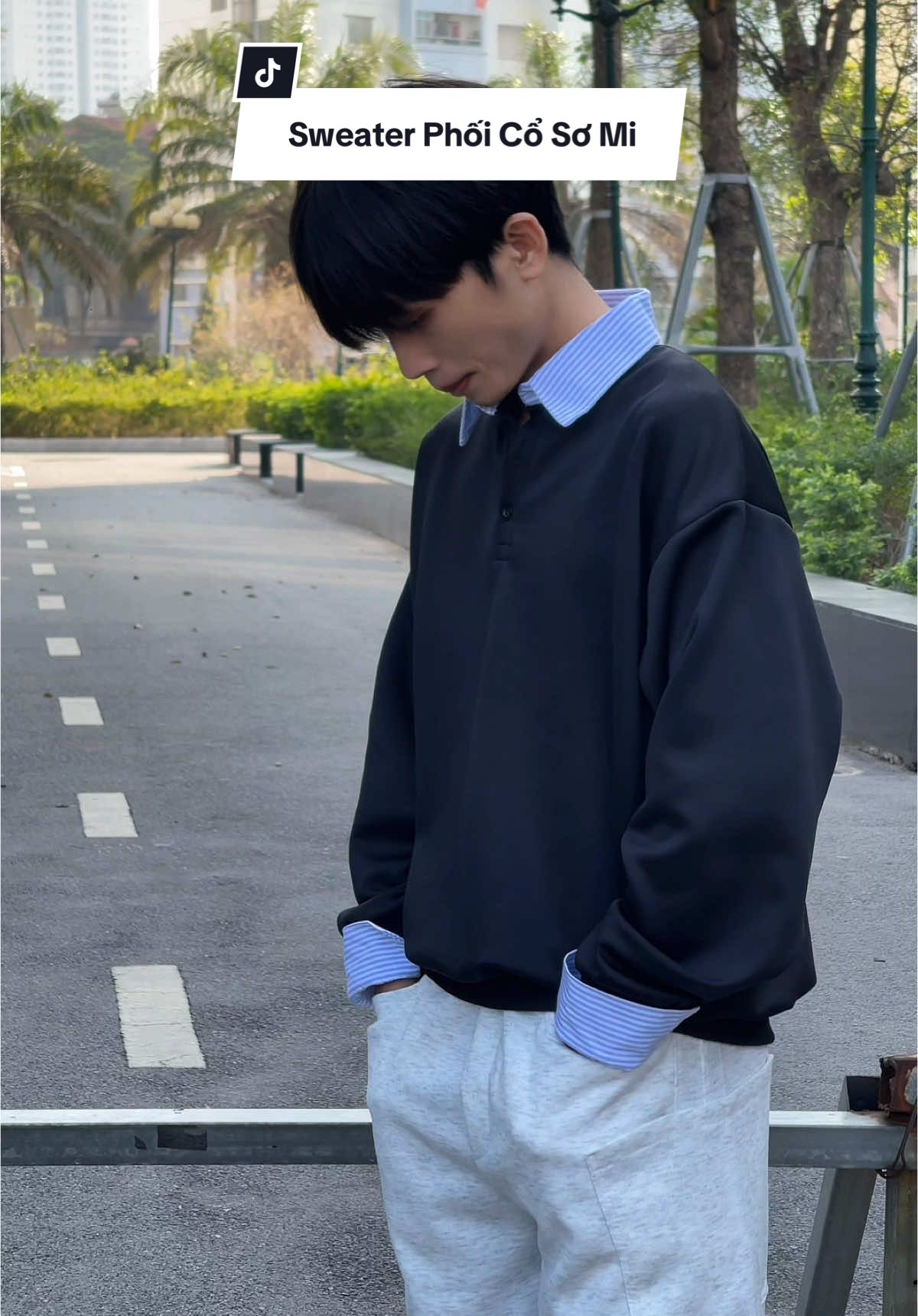 Bay ơi thử mặc e sweater phối cổ sơ mi này đi , chông sang cả con ngừoi luôn mà giá có hơn 1 đồng :>>> #sweater#goiyphoido #outfit #thoitrang 