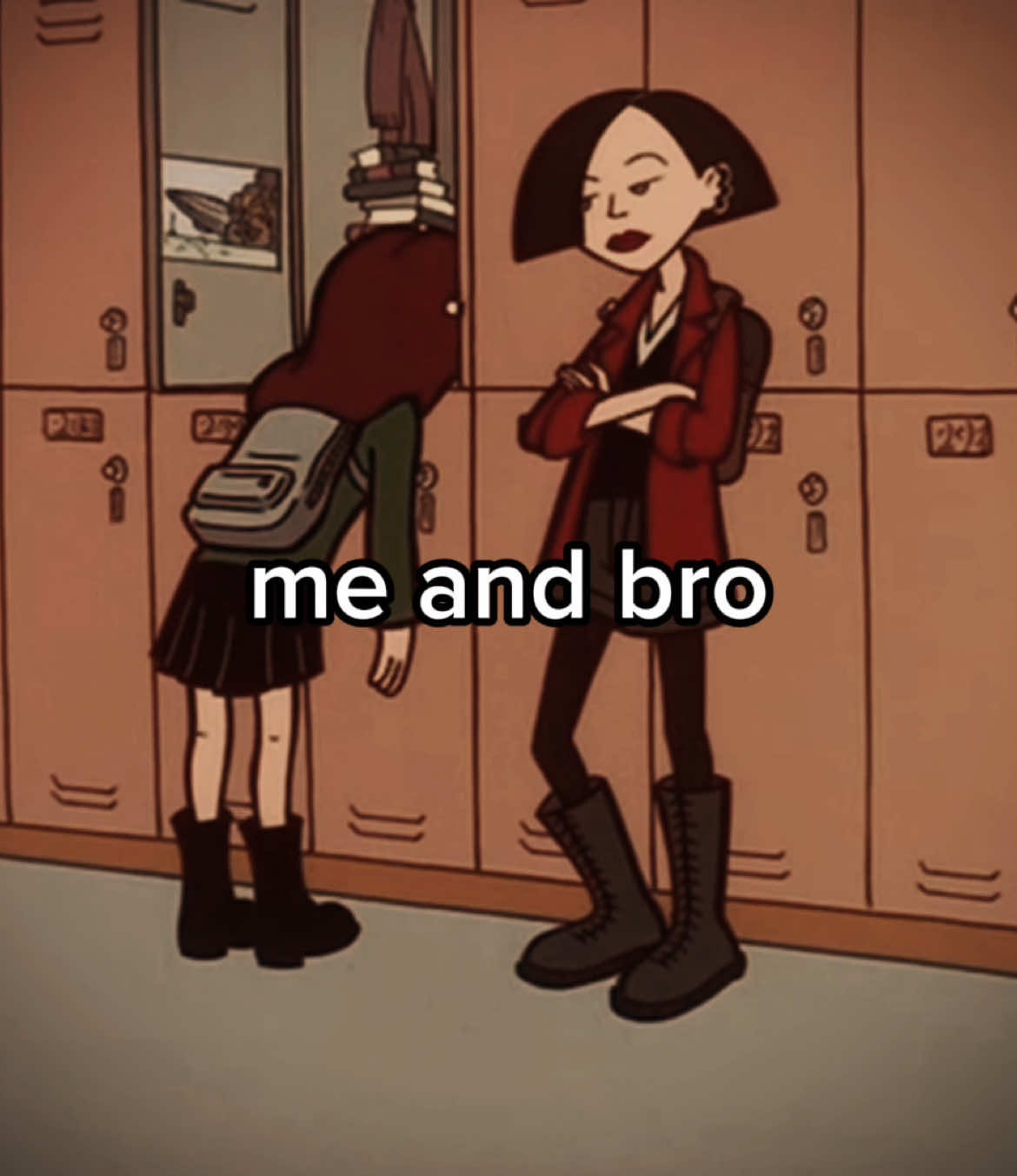 Me and @liz 🕸️ except she won’t check her alt unless I, miraculously, find a way to get her to #daria #dariamtv #dariamorgendoffer #janelane #dariaandjane #BestFriends 