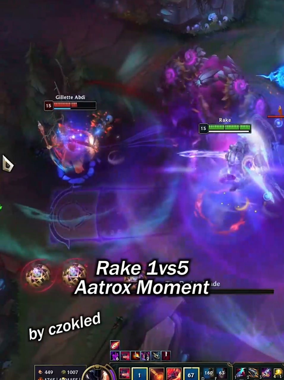 Rake 1vs5 - Aatrox Moment #lol #aatrox #1vs5 #pentakill 