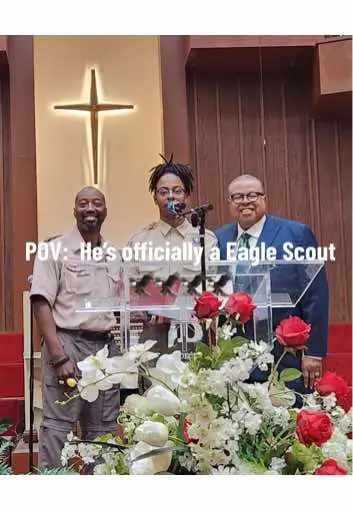 Late Post:  Proud Mommy Moment!!!!  My son officially earned his Eagle Scout rank (the highest achievement in scouting) this summer.  His hard work, dedication, and leadership has inspire so many. I cannot thank his village for helping him grow into an amazing young man and helped us get here everyone who help us get here! #EagleScout #ProudParent #ScoutingForLife #Leadership #HardWorkPaysOff #TrailToEagle #futureleader #fyp #viralvideo 