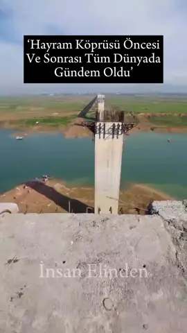Baraj yapılmış ve havza dolunca yapımı iptal edilen köprünün ayakları boğazına kadar suya gömülmüş, bir baraj inşa edilince kaybedilen tarım arazisinin miktarını gözler önüne sermek için yapılmış bir video #gercekler #ihmal 