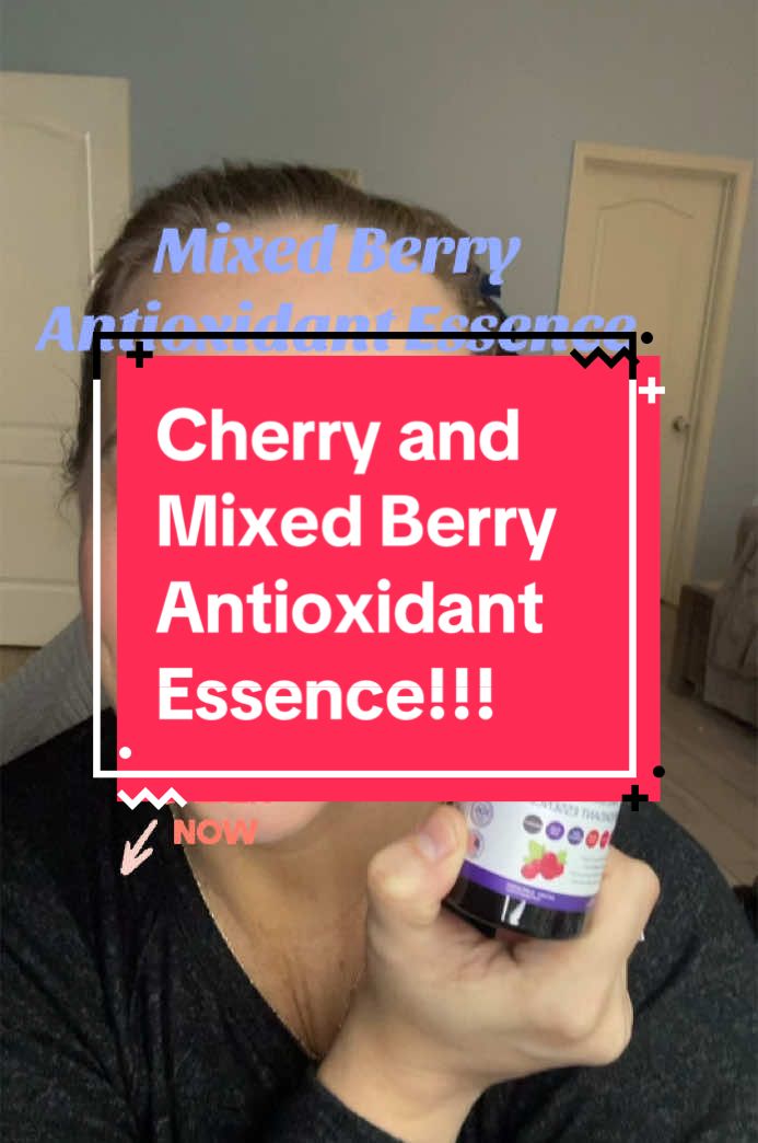 Runica mixed berry and cherry antioxidant essence!! It has all of the berries!!! #uti #berries #cherry #wolfberry #antioxidants #essence #healthy #wellness #healthyskin #immunity #sahm #MomsofTikTok #TikTokShop #affiliatemarketing #momlife 