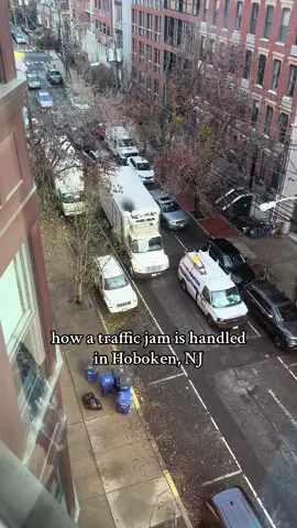 not a lot of holding space going on in #Hoboken this morning. the scene at Jefferson Street (between First and Newark) earlier today 🫣  #hobokengirl #hoboken #hobokennj #hobokennewjersey #newjersey #nj #njlocal #njcheck #newjerseycheck #northjersey #njmemes #hobokentok 
