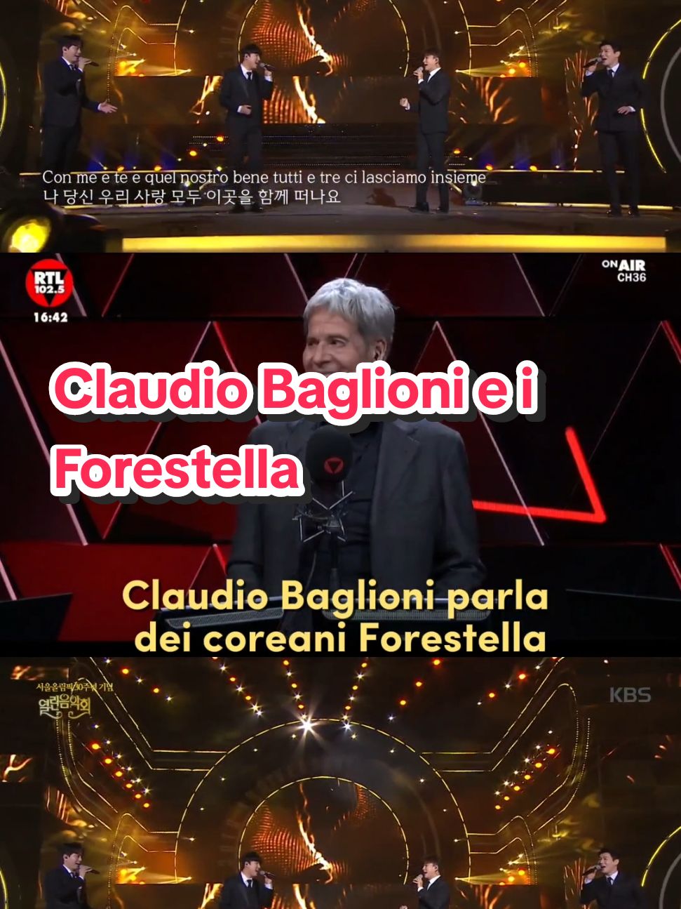 Claudio Baglioni 🫱🏻‍🫲🏼 Forestella  #baglioni #claudiobaglioni #forestella #kpop #korean #fyp #neipertee #rtl @FORESTELLA (포레스텔라) 