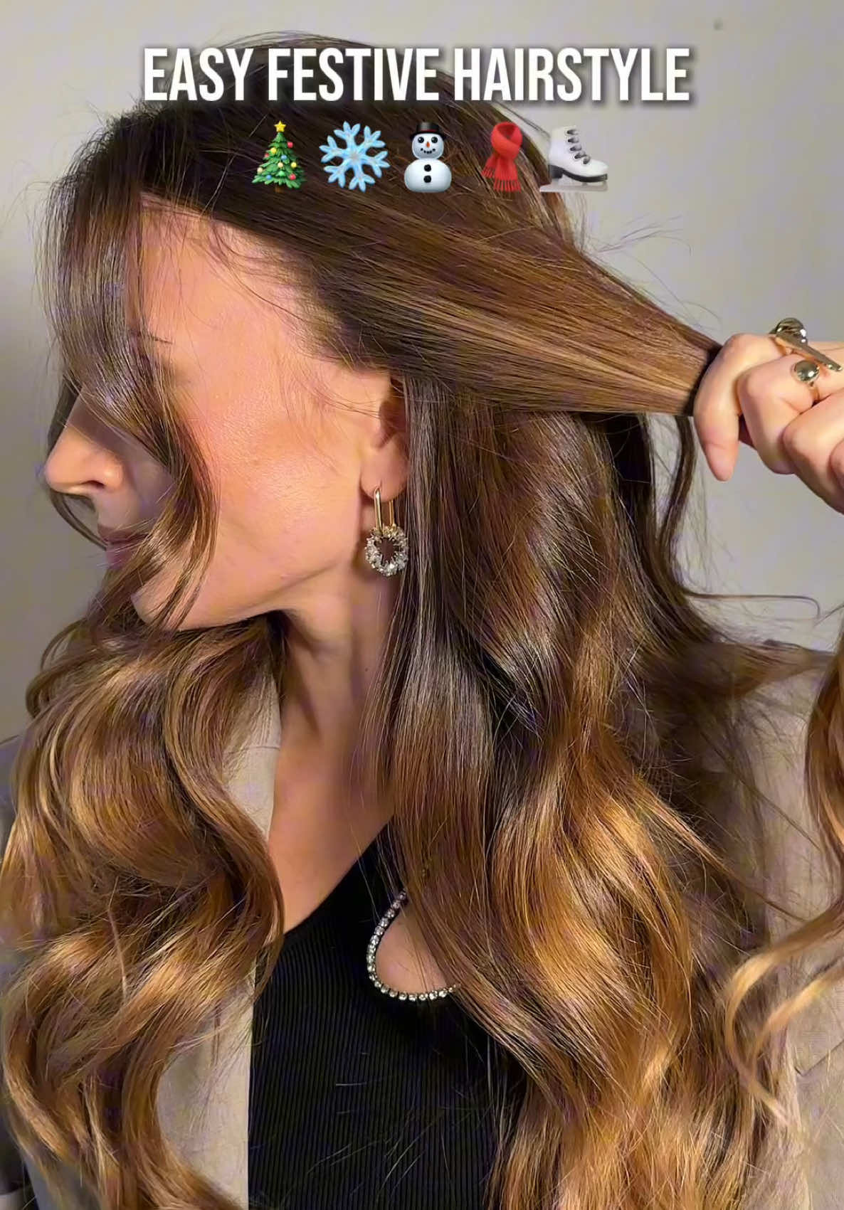 Easy half up half down hairstyle #hairtok #easyhairstyles #hairtutorials 