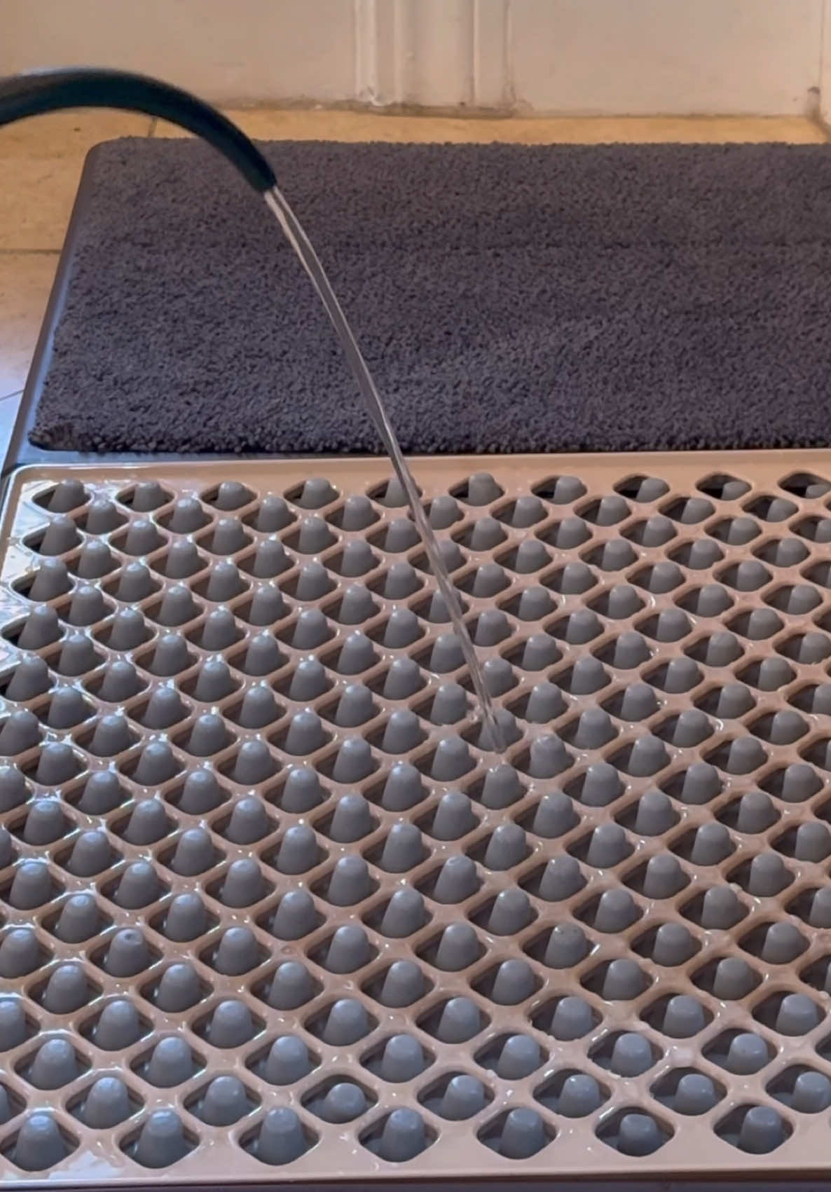 Here is the L!nk - https://urlgeni.us/amzn/Wetdrymat This unique sanitizing wet and dry door mat is ideal for keeping floors and carpets clean! Just add water and disinfectant to the pva mat, use the mat & brushplate to clean shoes and then step onto the plush absorbent mat to dry! Dual system works together to clean and disinfect shoes which means less cleaning for you!! #amazonfinds #amazonhome #homehacks #cleanhome