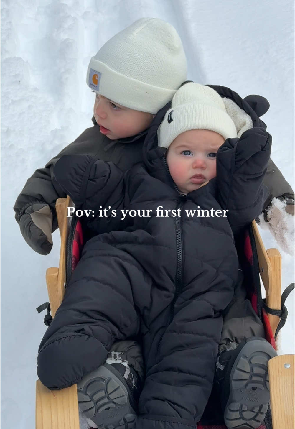 Baby’s first winter #baby #babylove #babygirl #toddler #momlife #canadianmom 