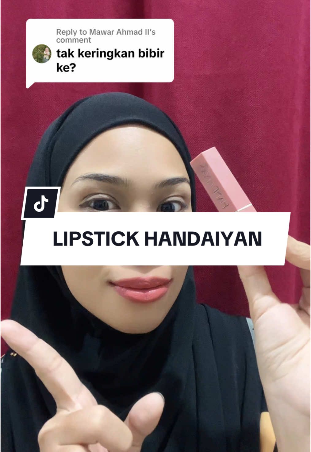 Replying to @Mawar Ahmad II lipstick handaiyan ni mmg mak loveee sgt 😍 #lipstick 