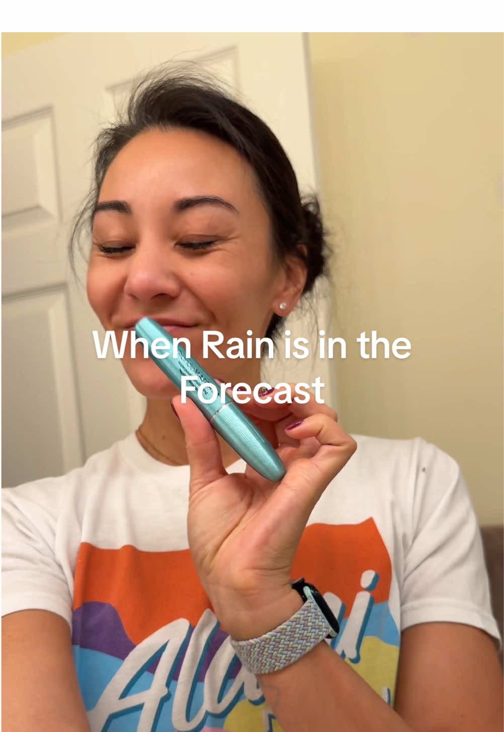 When the forecast has ☔️ you apply @Grande Cosmetics Waterproof Mascara! #grandecosmetics #waterproofmascara #waterproofmakeup #ttshopfinds 