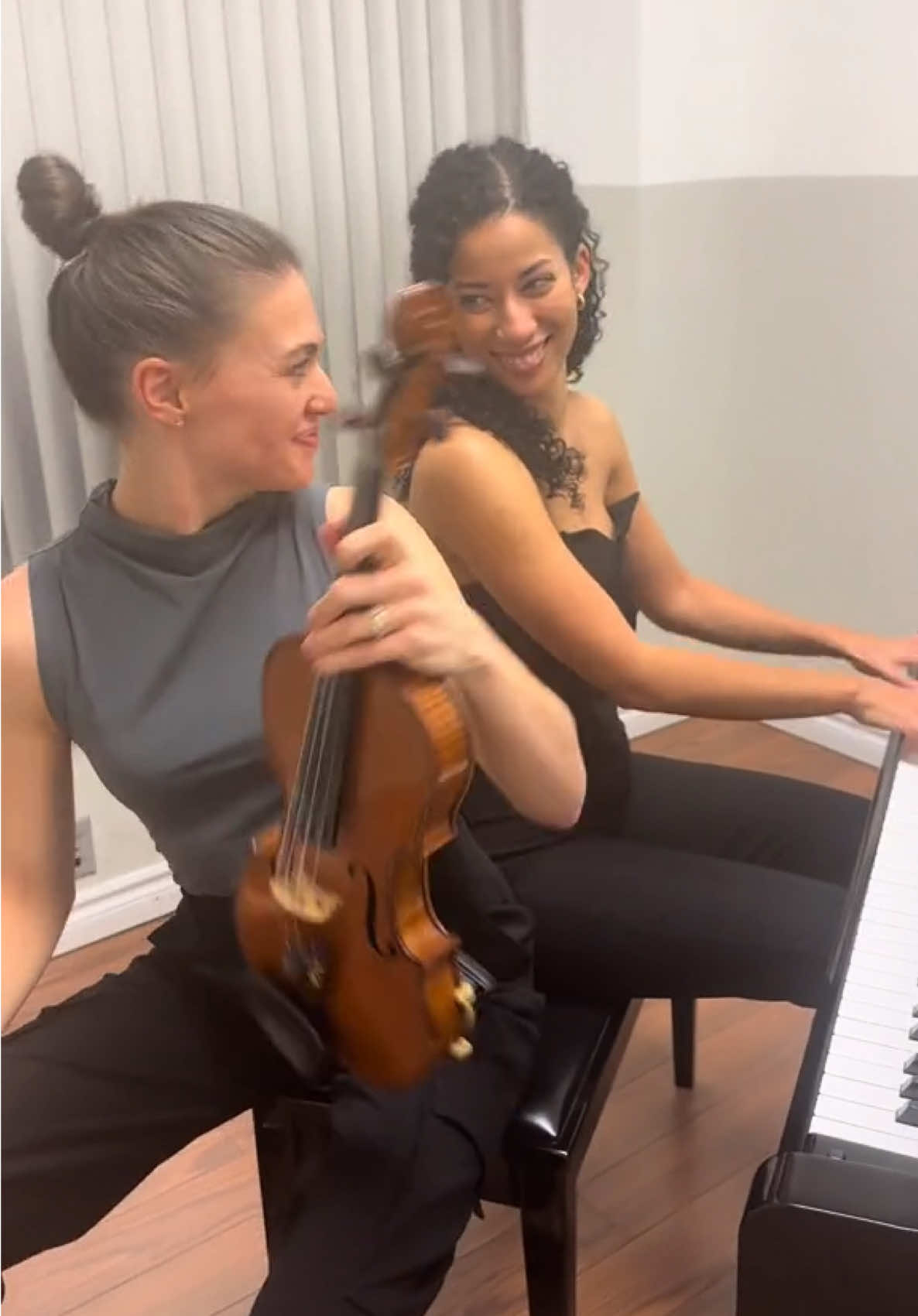 Trap Dance of the Sugar Plum Fairy 🧚🎹🎻🎧✨  It’s tiiiiiiiime for holiday music! Which song should we remix next? 🤔  @KelseyyMcCann on violin 🎻 . . . . #piano #violin #danceofthesugarplumfairy #christmas #christmasmusic #trap #remix #fyp #pianoviolin #tiktok #theweddingbelles #duo