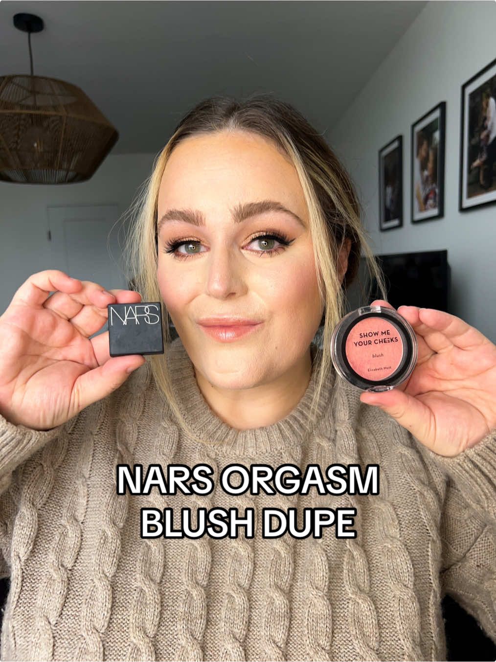 Nars Orgasm Blush Dupe 🚨  Am I the first person to find a blush dupe for the NARS Orgasm blush? No. I wasn’t even looking for a dupe! I just realized one day when I was using the Elizabeth Mott blush that it looks A LOT like the beloved orgasm blush, at a fraction of the price! Nars blush retails for $46 🇨🇦 before tax for 4.8g (0.17oz) of product *blush used in video is a mini* Elizabeth Mott blush retails for $20 🇨🇦 before tax for 5g (0.18oz) of product  Do you think this is a dupe? ⬇️  • Blush #1 - @Elizabeth Mott show me your cheeks blush in shade “peach pink” * • Blush #2 - @NARS Cosmetics blush in shade “orgasm” All products marked (*) were kindly gifted #blush #blushdupe #powderblush #narsorgasmdupe #nars #narscosmetics #elizabethmottcosmetics #sephora #notsponsored 