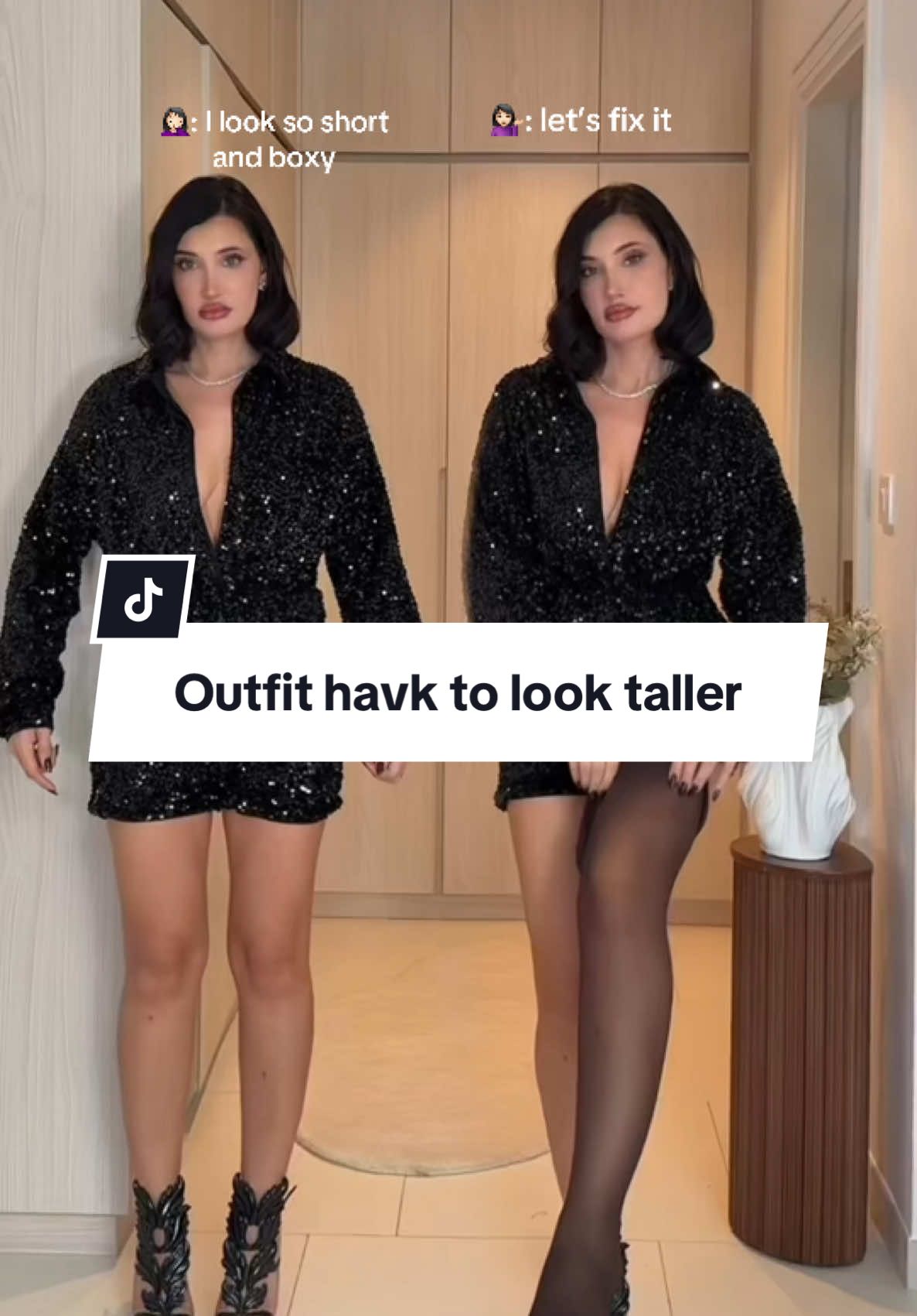 A few tricks to look taller in seconds ✨ #outfithacks