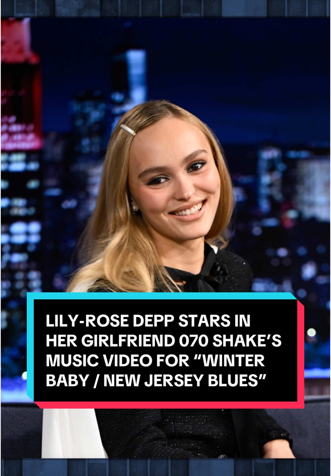 Lily-Rose Depp stars in her girlfriend @070shake’s music video for “Winter Baby / New Jersey Blues”! #FallonTonight #TonightShow #LilyRoseDepp #070Shake #JimmyFallon 