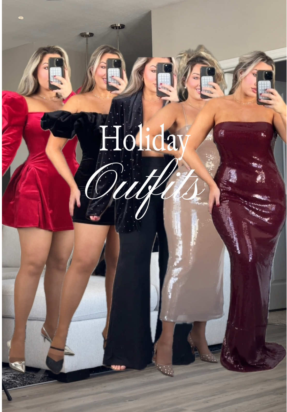 Holiday outfits on a curvy body #fyp #holidayoutfit #curvyfashion 