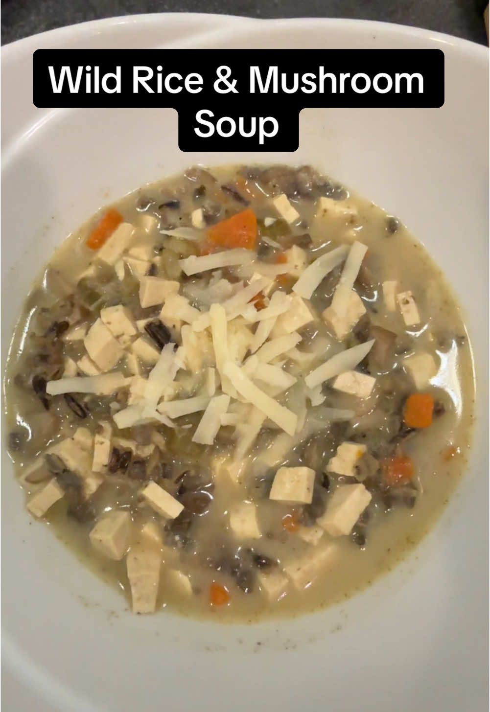 Wild Rice & Mushroom Soup Flavour was really nice, next time I would leave out the tofu and rice if food prepping  #uniquelyyounutrition #wildricesoup #mushroomsoup #soup #wintersoup #fallsoup #homemadesoup 