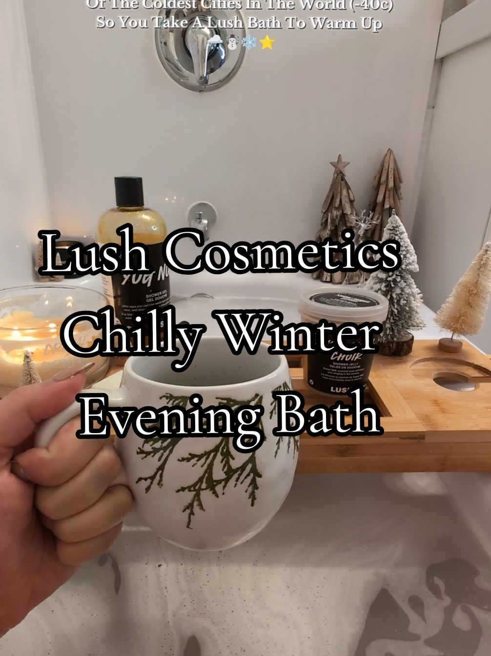 I get so cold where I live.🥶🌨️❄️☃️ @Lush Cosmetics North America @LUSH #lushcommunity #lushbath #bath #SelfCare #lush #relaxingvideos #lushies #bathtok #cozyathome #christmasbath 