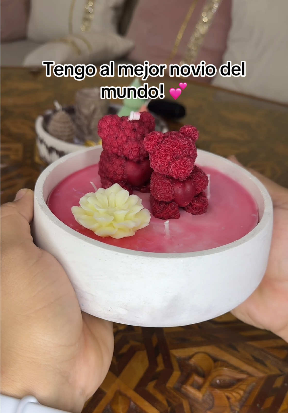 Que original este regalo!!! yo si que me derrito! 🫠🥹💕#velasaromaticas #velas #waxmelts #centrodemesa