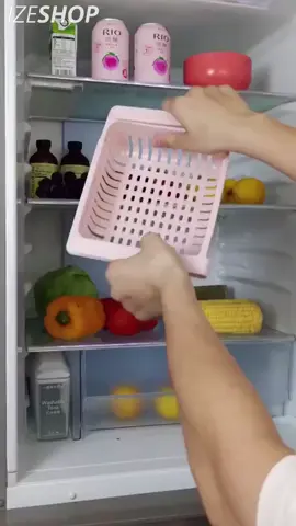 Cesto Retratil Orgaizador de Geladeira Multi Uso Para Armazenar Frutas Ovos Em Gera Portátil Gaveta Retrátil Ajustável Prático