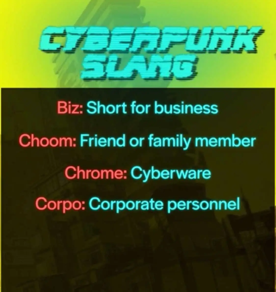 #cyberpunk #slang 