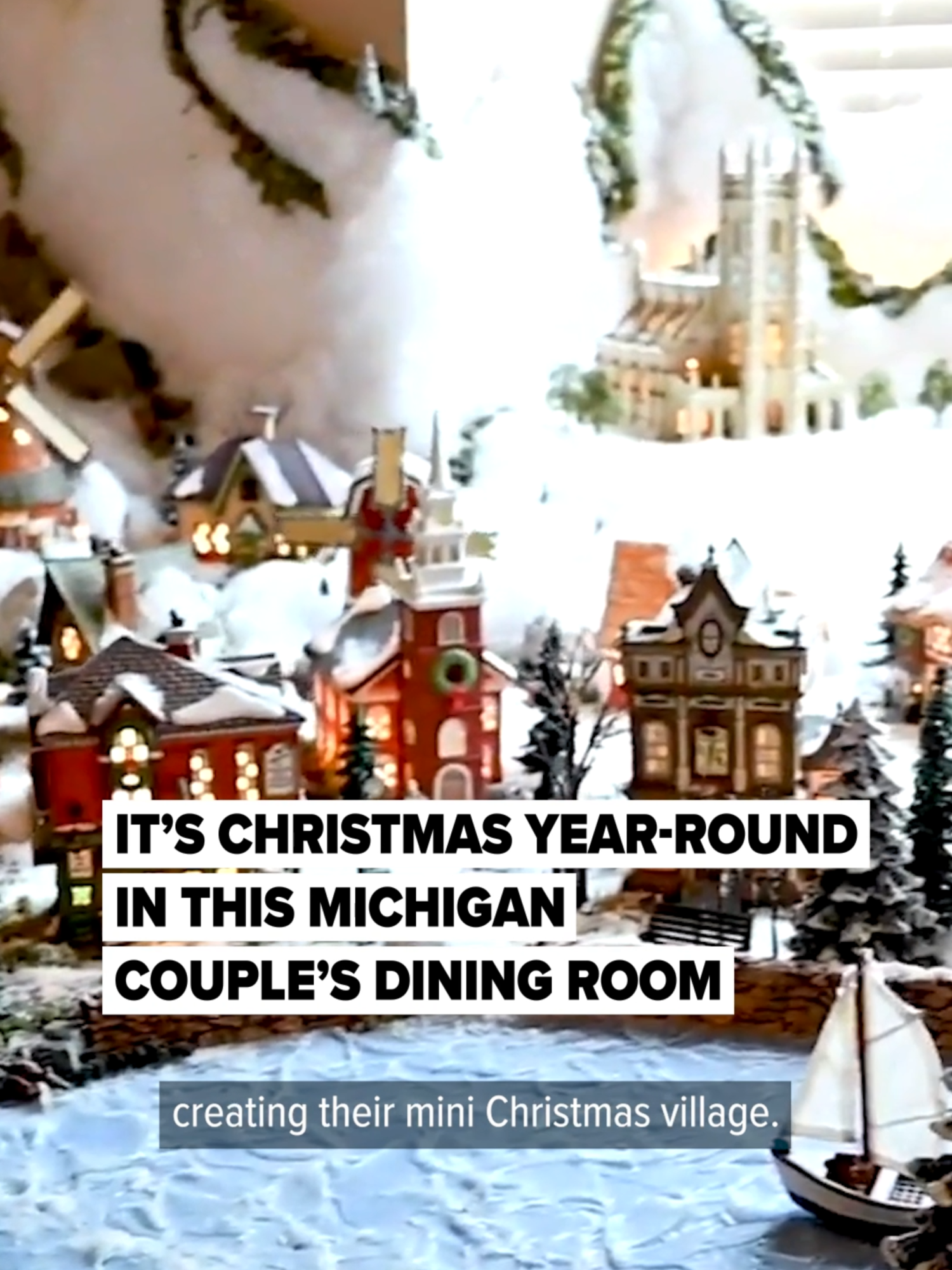 A Plymouth Township couple spent over 30 years amassing their collection of about 100 Dickens-inspired porcelain homes. #christmas #michigan #christmasvillage