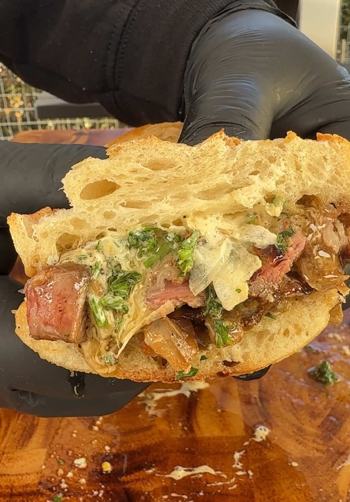 Loaded steak sandwich 