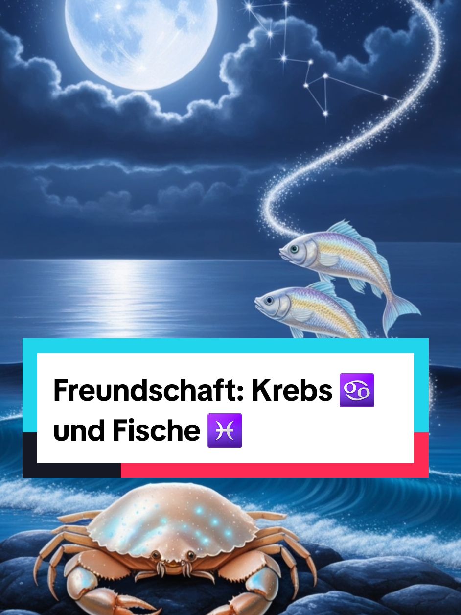 🔮Freundschaft zwischen Krwbs und Fische🔮 #sternzeichen #horoskop #astrology #freundschaft #krebs #fische 