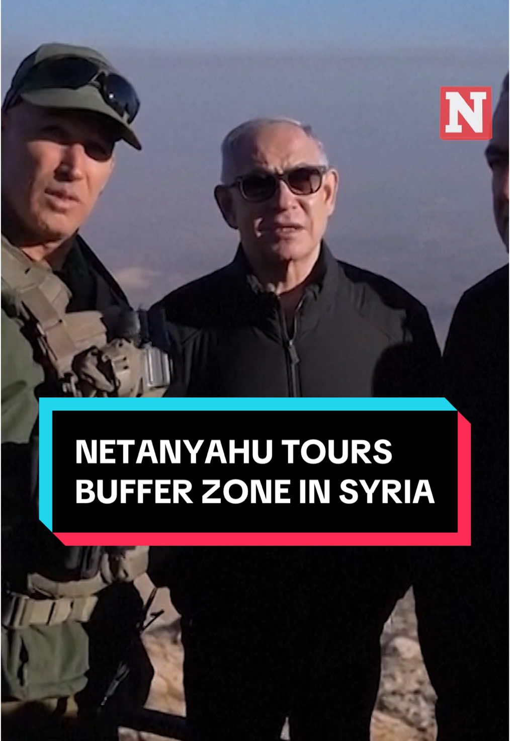 Israeli Prime Minister Benjamin #Netanyahu on Tuesday toured a buffer zone in #Syria that was taken by #Israel following the fall of ousted Syrian leader Bashar al-Assad's regime. #news #newsweek #middleeast 