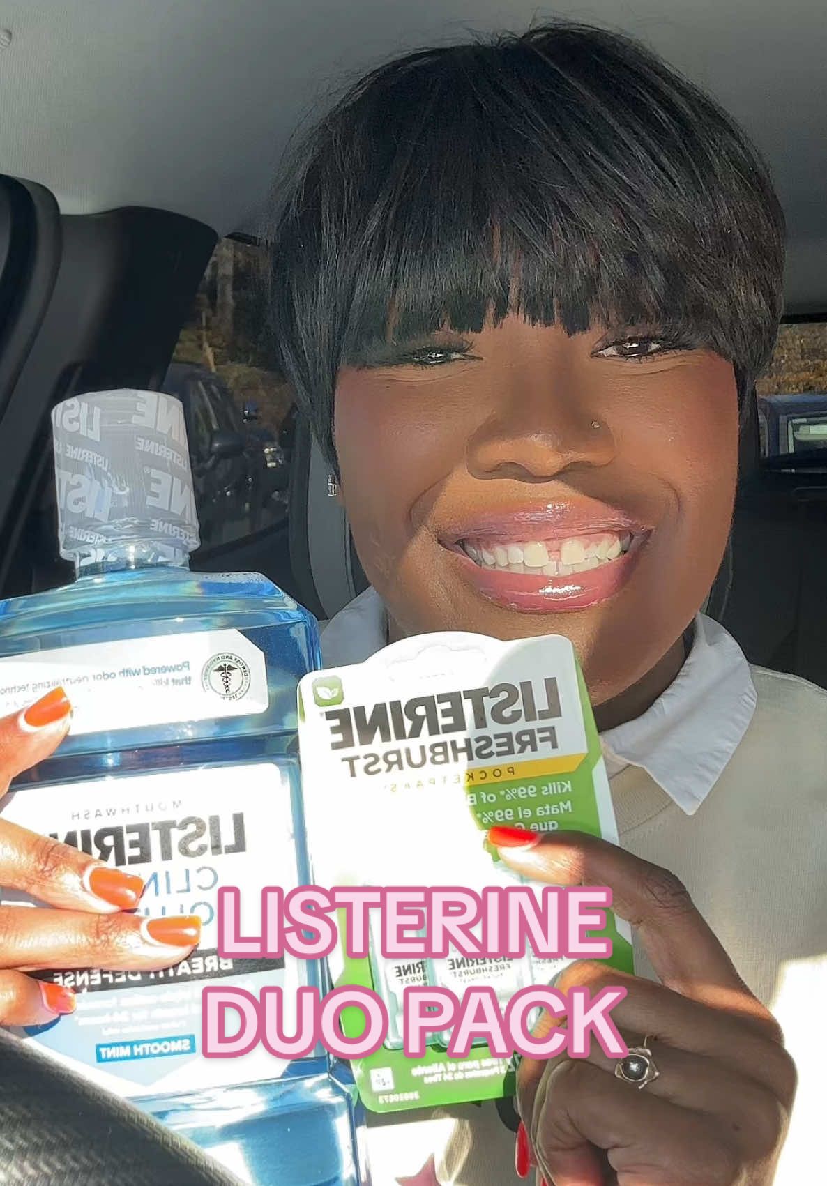 Why does it smell like that?! 👃 @ListerineOfficial saved the day! #listerine #listerinepartner #badbreath #gingivitis #dentist #dentalhygiene #mouthwashplease #breathstrips 