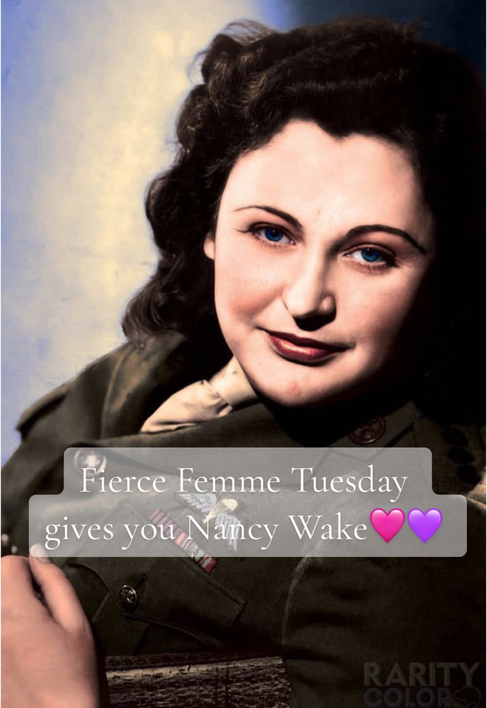 Unhinged History gives you this Demure, Respectful, Mindful, Approachable Queen who did it all from joining the French Resistance to the SOE and always had her signature red lipstick💋 Hear her story in episode 21! #Historytok #Unhinged #Historynerd #womenshistory #ww2 #france #SOE 