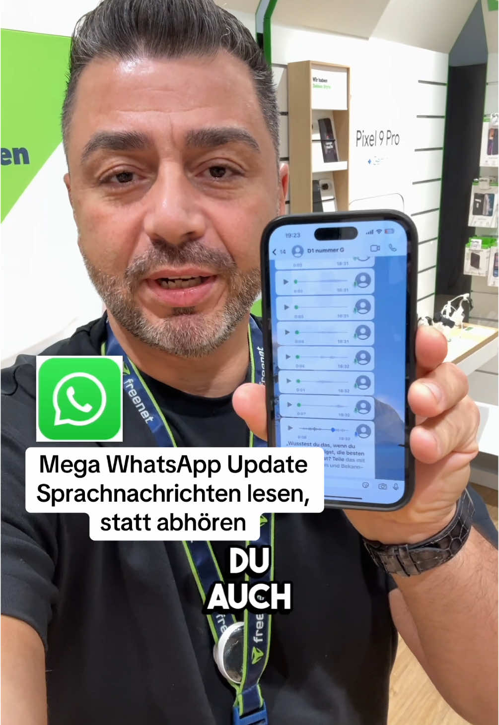 Mega WhatsApp Update  Sprachnachrichten lesen, statt abhören #whatsapptips #techtips #samsungtricks #androidhacks #iphonetips #androidtricks #freenet #wusstestdu 