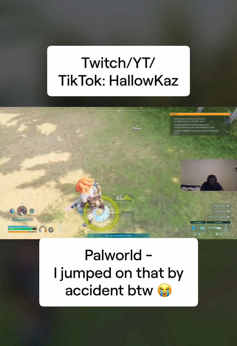 Palworld - Freak Accident 😭 #hallowkaz #palworld #mammorest #gaming #videogames #ps5 #streaming #stream #streamer #videojuegos #pokemon #playstation #playstation5 #clips #twitchstreamer #twitchtok #twitch #twitchclips #youtube #youtuber #tiktok 