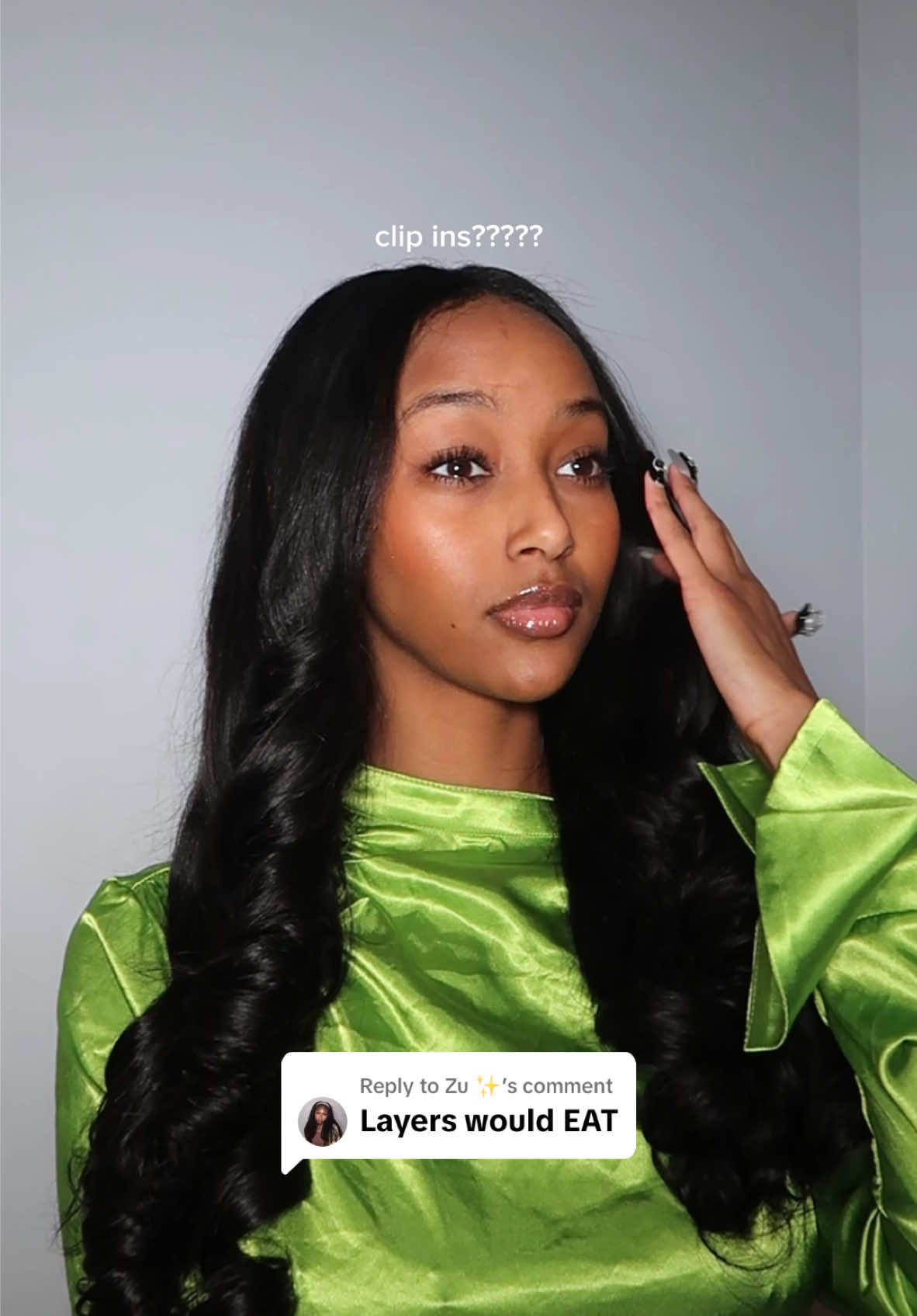 Replying to @Zu ✨ stop. this looks so good. OMG. @Luvmehair ilysm. @babylissprousa #getreadywithme #grwm #hairtutorial #clipins #silkpress #bodywave #hairmaintenance