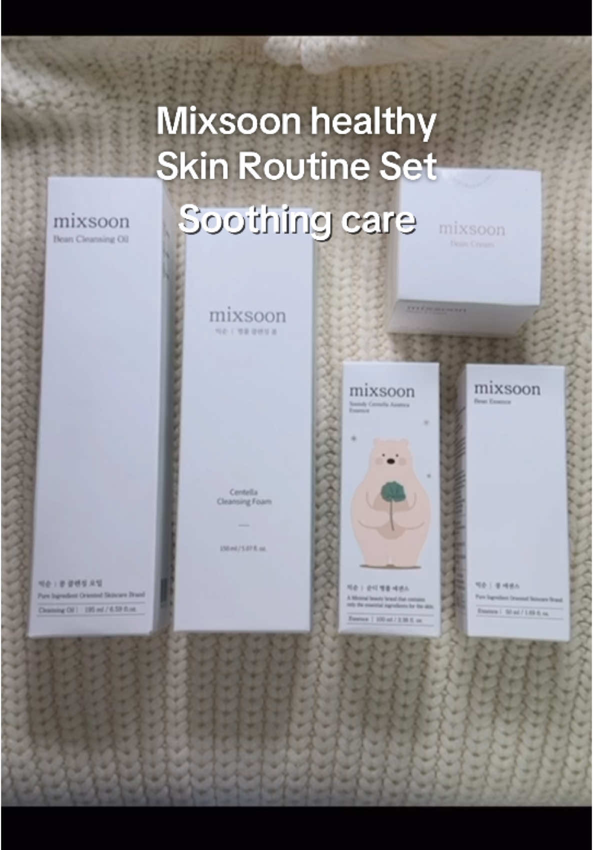 Mixsoon healthy soothing skin routine set ✨ #tiktokholidayhaul #mixsoon #mixsoonbeanessence #kbeauty #mixsoonskincare #koreanskincare #skincare #skincareroutine #glowyskin 