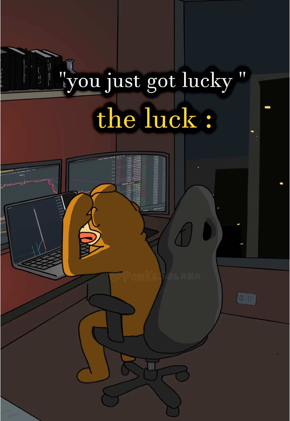 They’ll say you got lucky #ponke #crypto #trader #fypシ #fy 