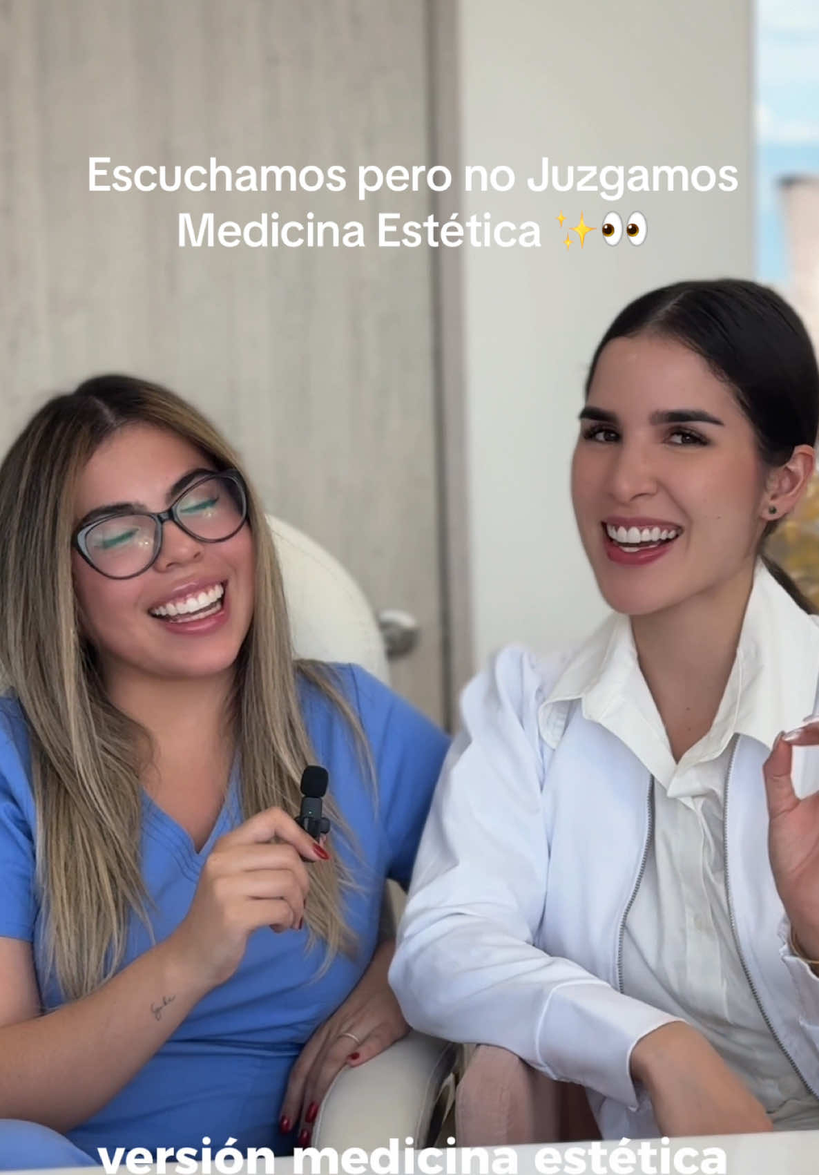 Escuchamos pero no juzgamos 🤍 Version medicina estetica con mi @Débora Valentina😘 #medicinaestetica #esteticafacial #escuchamosperonoguzgamos   