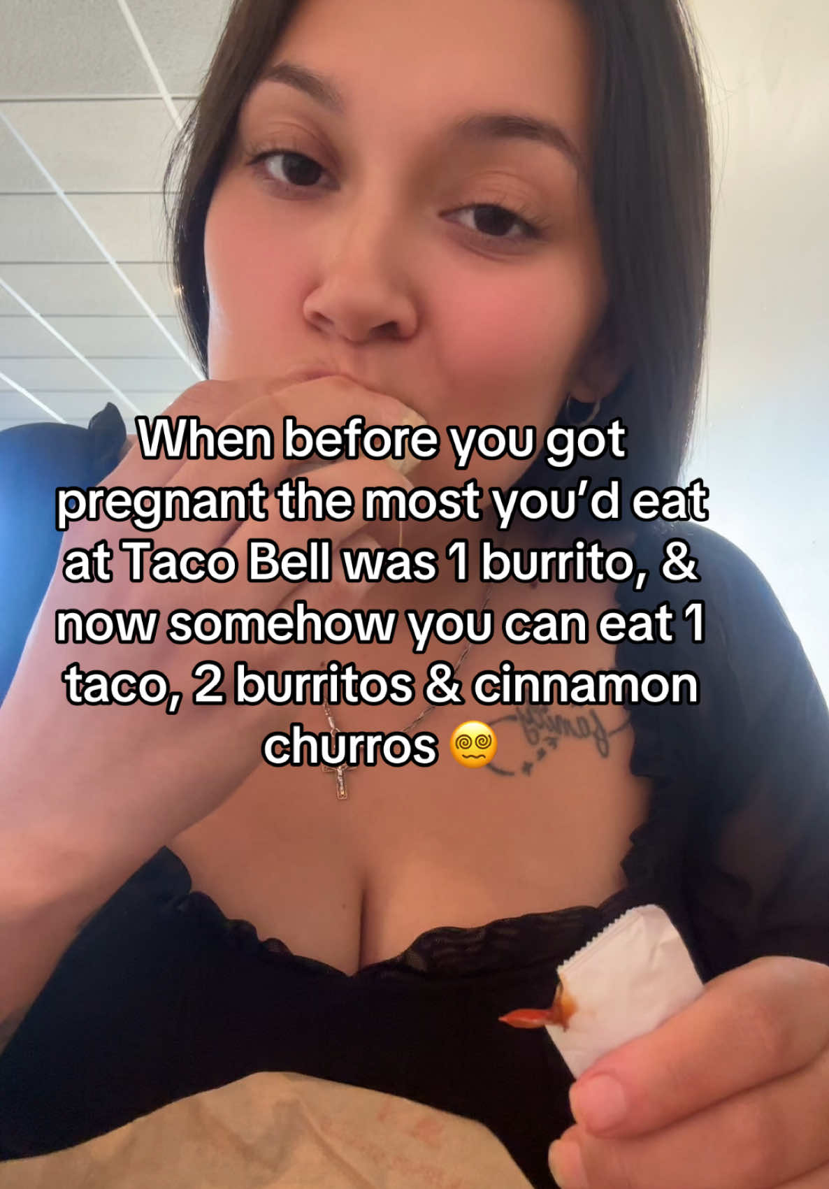 Girlllllll 😭 & i still b hungry 🤣 #foryou #fyp #fypシ゚viral #pregnantmama #pregnant #foodtiktok #tacobell #pregnantlife 